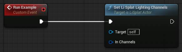 Set Li Splat Lighting Channels Blueprint example