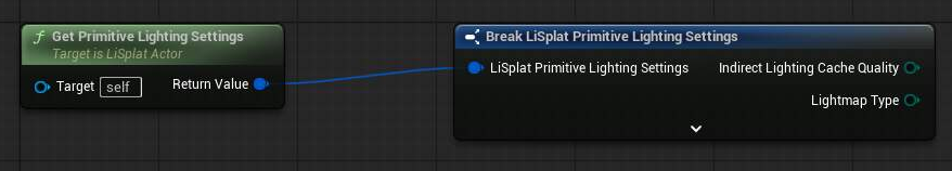 Get Primitive Lighting Settings Blueprint example