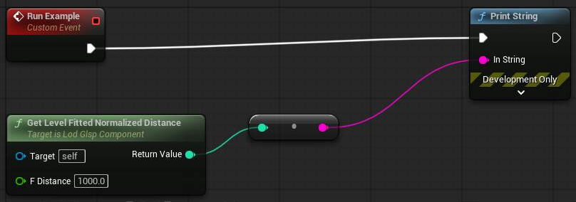 Get Level Fitted Normalized Distance Blueprint example