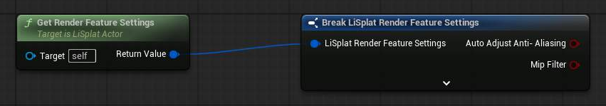 Get Render Feature Settings Blueprint example