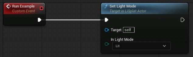 Set Light Mode Blueprint example