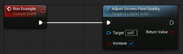 Adjust Screen Pixel Quality Blueprint example