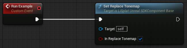 Set Replace Tonemap Blueprint example