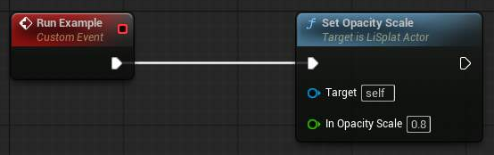 Set Opacity Scale Blueprint example